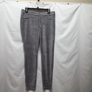 HUE corduroy Look Leggings Gray Silver Cozy Warm